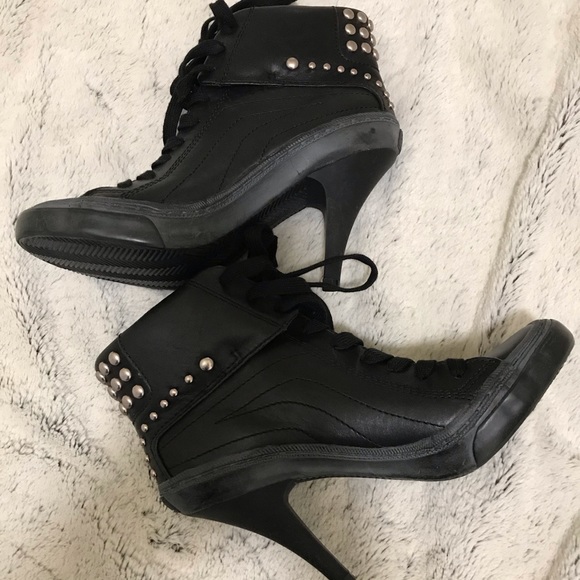 Ash high heel Sneakers with studs   NWOT - Picture 12 of 16